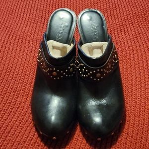Michael Kors Black Leather Mules -  9M